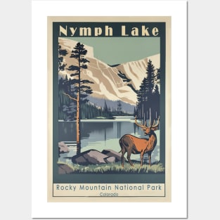 Rocky Mountain National Park Vintage Travel Poster Posters and Art